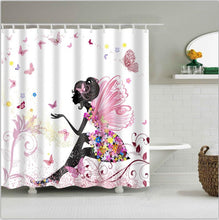 Load image into Gallery viewer, high quality adventures of Unicorn and Cat Printed Shower Curtains Bath Products