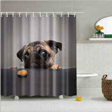 Load image into Gallery viewer, high quality adventures of Unicorn and Cat Printed Shower Curtains Bath Products