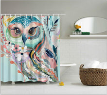 Load image into Gallery viewer, high quality adventures of Unicorn and Cat Printed Shower Curtains Bath Products